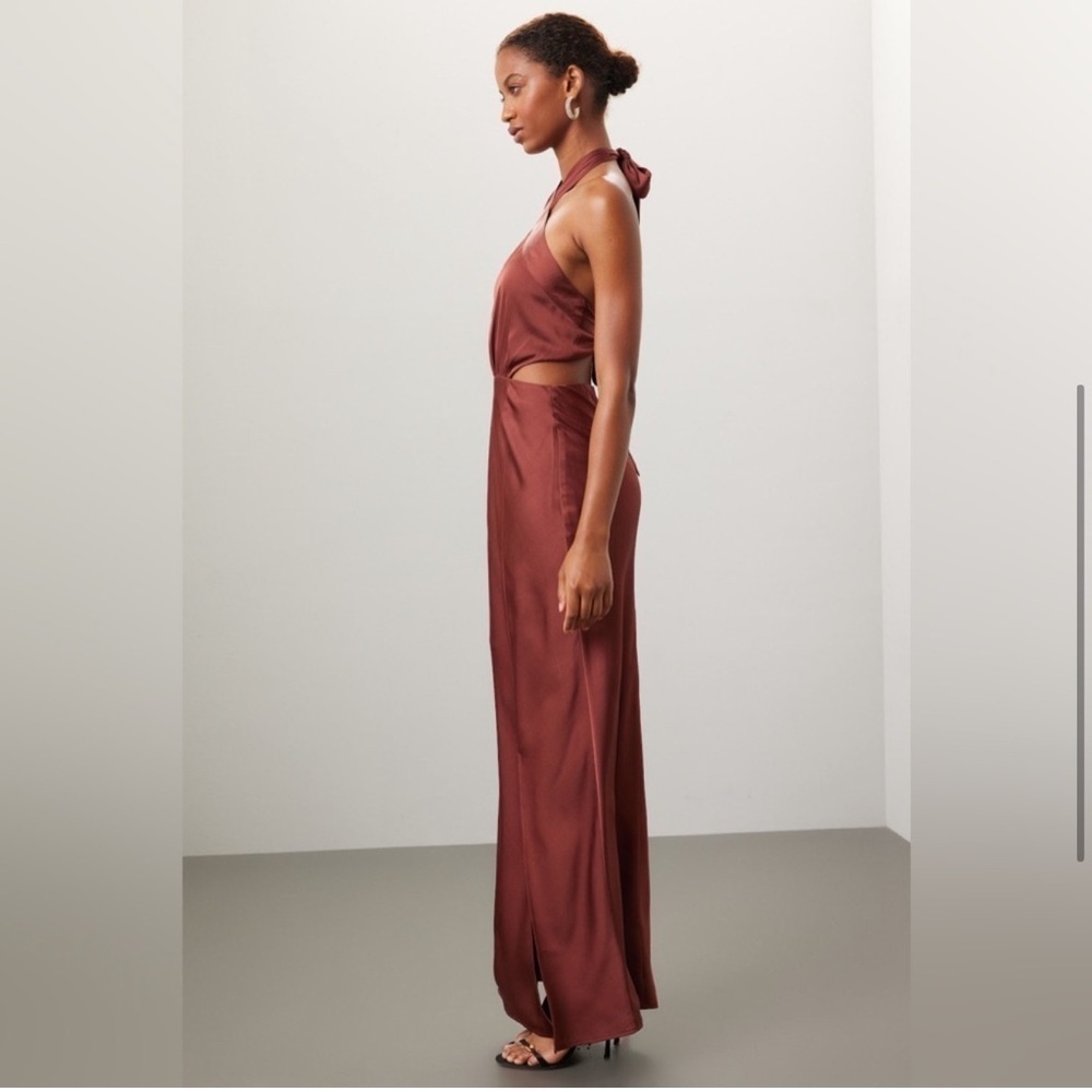 MinkPink - Finlay Halter Maxi Gown Dress - Clay - XS NWT - Picture 4 of 8